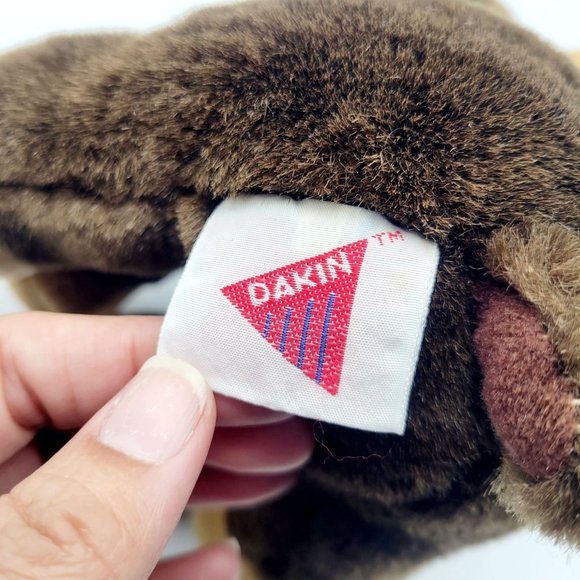 Vintage 1986 Dakin Brown Moose Stuffed Animal Plush Toy Zoo Forrest Animal 10" - Picture 6 of 7